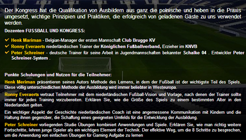 Soccer Training Congress - Peter Schreiner in Poland