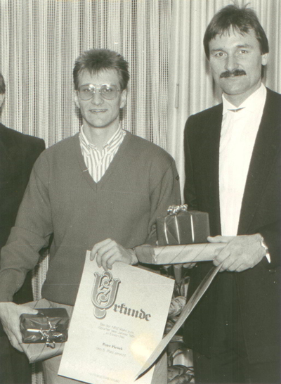 Peter Pieweck (Kapitän) und Peter Schreiner (Trainer)