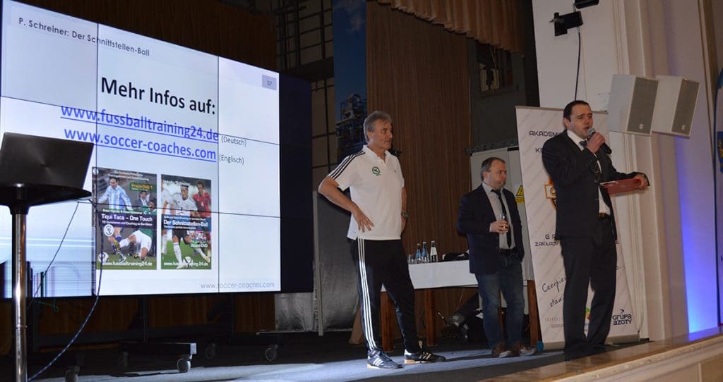 Roman Firlus, OZPN (Fußballverban Oppeln) bei der Verabschiedung am 1. Tag.