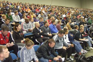 More than 2000 coaches watched the prctical session of Ralf Peter